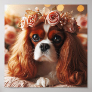 Poster beau Cavalier King Charles Spaniel