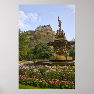 Poster Beau château d'Edimbourg