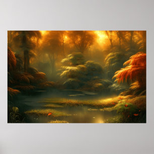Poster Beau classique paysage serein petit creek pos