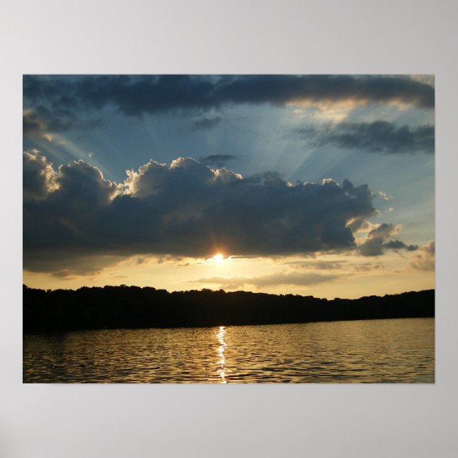 Poster Beau coucher de soleil (Devant)