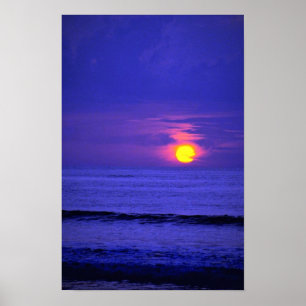 Poster Beau coucher de soleil : Bali, Indonésie
