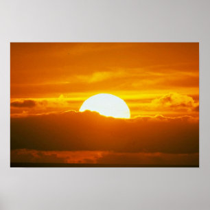 Poster Beau coucher du soleil : Moorea, passage externe