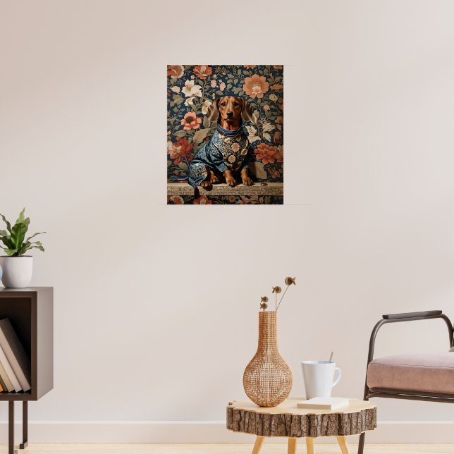 Poster Beau Dachshund Brown | Portrait Dachshund (Salon 3)
