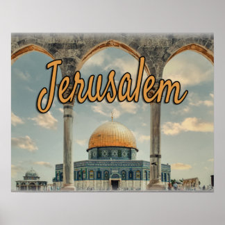 Poster Beau dôme de Jérusalem du Rock Design