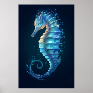 Poster Beau Ethereal Seahorse