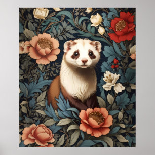 Poster Beau Ferret William Morris Inspiré