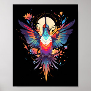 Poster Beau Jour des terres d'observation des oiseaux de