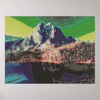 Poster beau lac de montagne