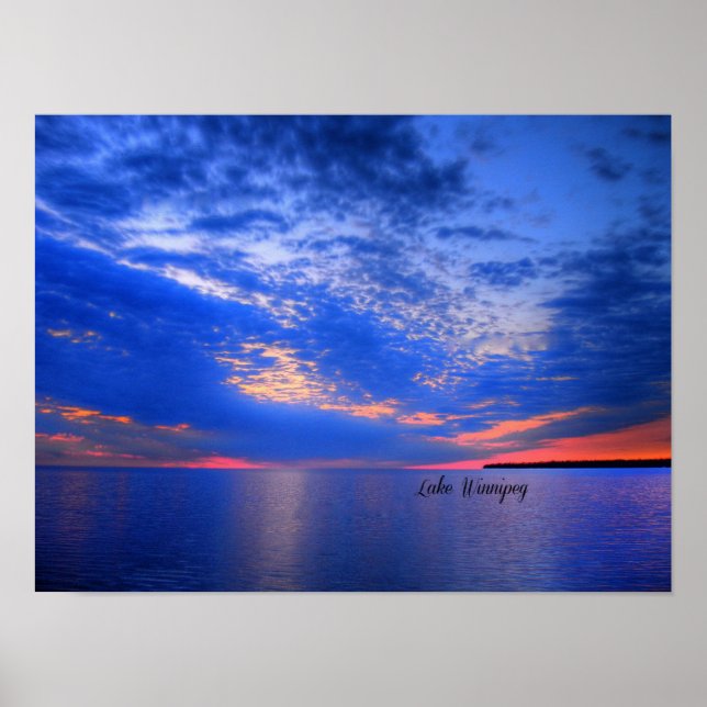 Poster Beau lac Winnipeg (Devant)