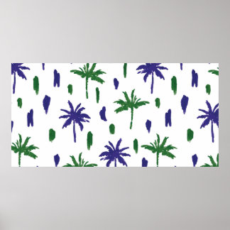 Poster Beau palmiers tropicaux motif