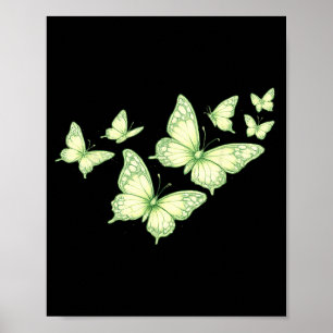 Poster Beau Papillon Amoureux Papillon Vert Femmes