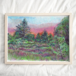 Poster Beau paysage Art Arbres Art Imprimer