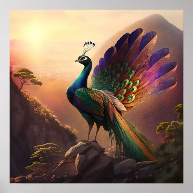 Poster Beau Peacock 4 | Nature | Wall Art | (Devant)