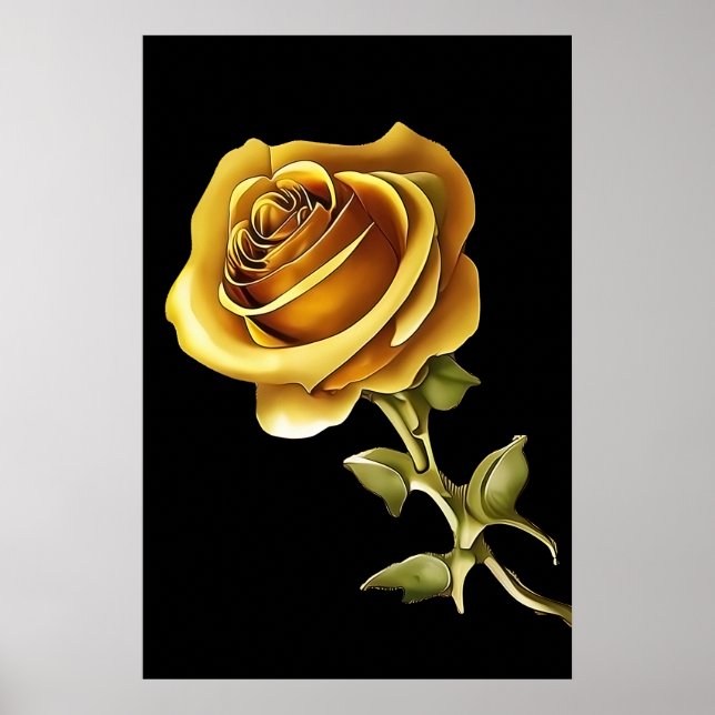 Poster Beau Rose d'or (Devant)