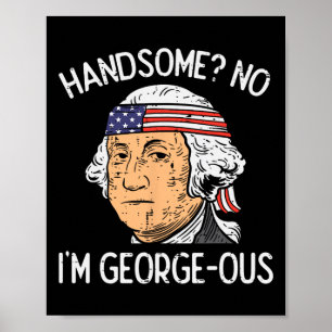 Poster Beau sans Washington magnifique drôle 4 juillet