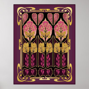 Poster Beau Style Art Nouveau