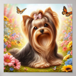 Poster beau Yorkshire Terrier