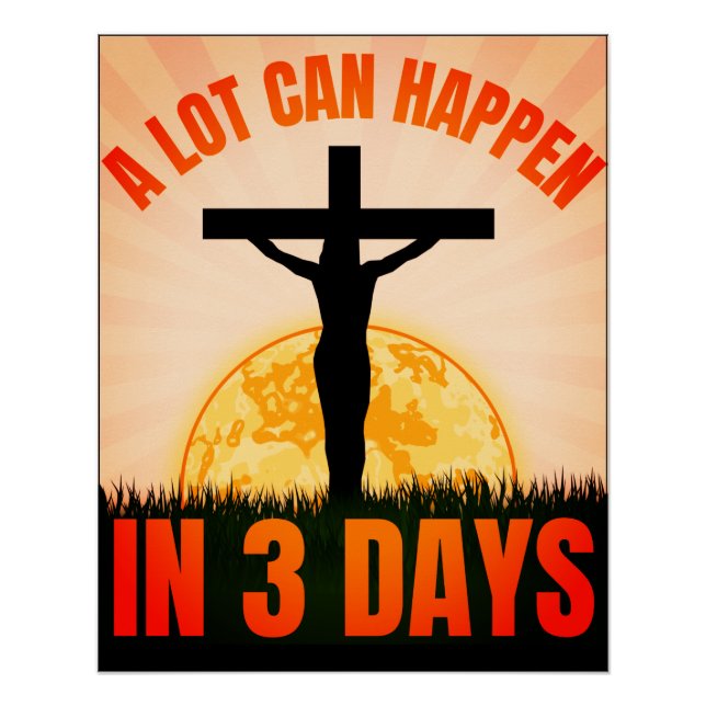 Poster Beaucoup de choses peuvent arriver en 3 jours - Pâ (Devant)