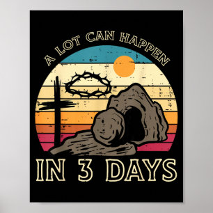 Poster Beaucoup de choses peuvent arriver en 3 jours Pâqu