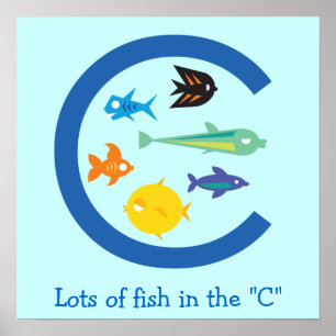 Poster Beaucoup de poissons dans le "C"