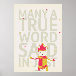 Poster Beaucoup De Véritables Mots Dit En Jest