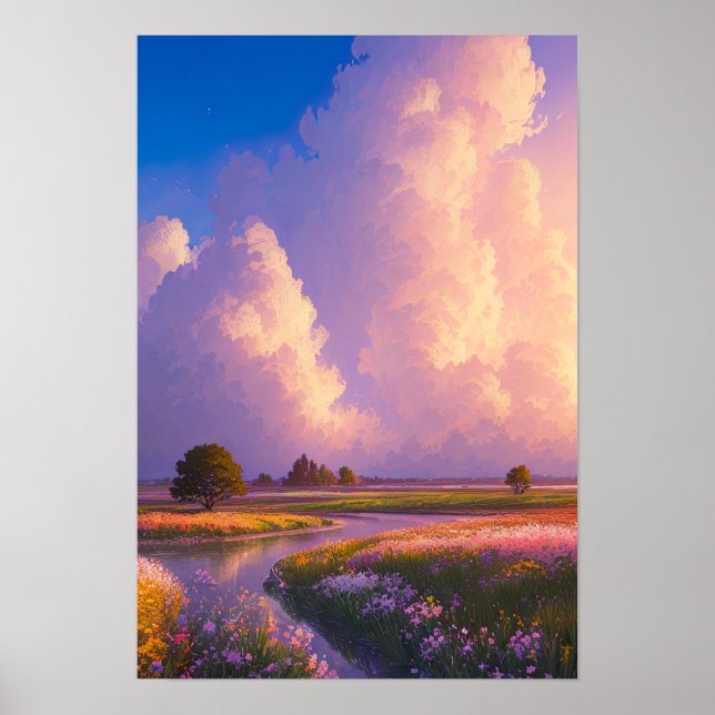 Poster Beauté au bord de l'eau calme (Devant)