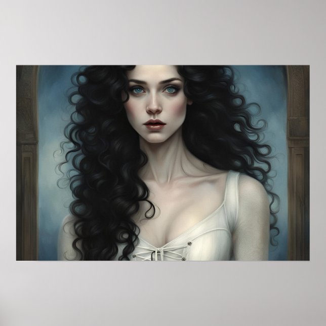 Poster Beauté aux cheveux de raven (Devant)