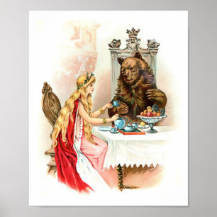 Poster Beauté dans le rose et la bête