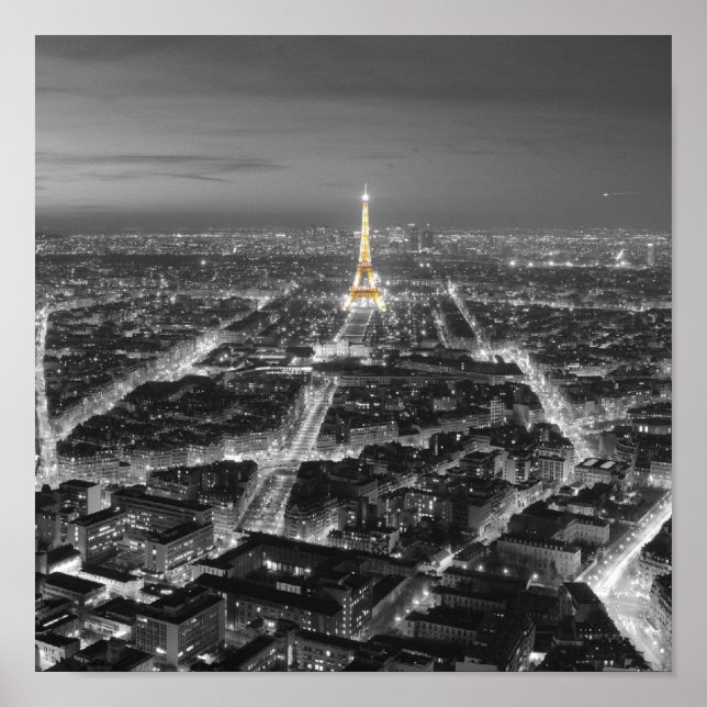 Poster Beauté élégante des nuits parisiennes (Devant)