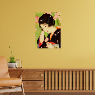 Poster Beauté et fleurs de cerisier Chigusa Kitani 