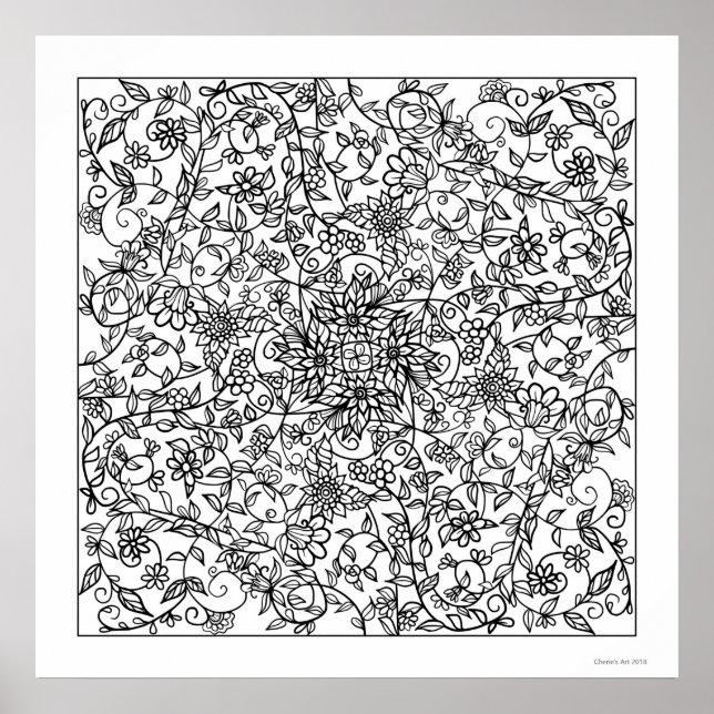 Poster Beauté Florale Vous Couleur Belle Grande (Devant)