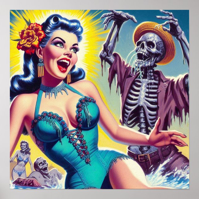 Poster Beauté Horror Girl (Devant)