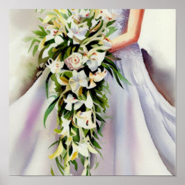 Poster Beauté intemporelle, Bouquet en cascade nuptiale 2