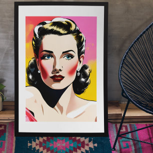 Poster Beauté intemporelle des années 1940 non encadrée