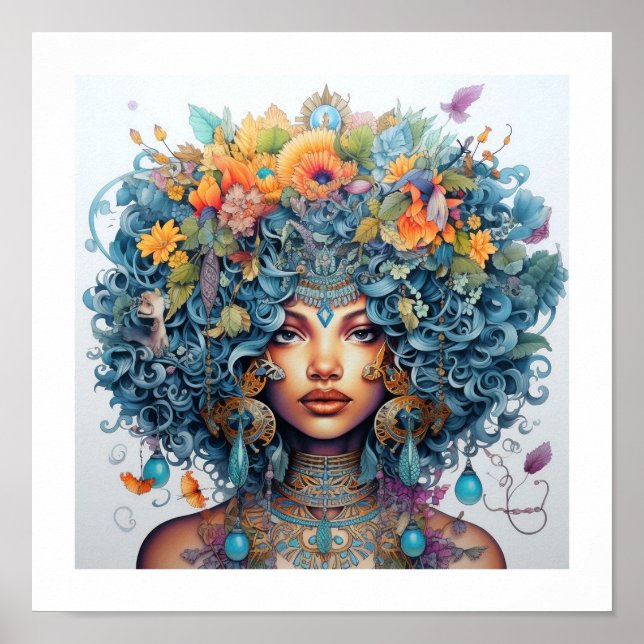 Poster Beauté Noire - Une Muse Multiverse Éblouissante (Devant)