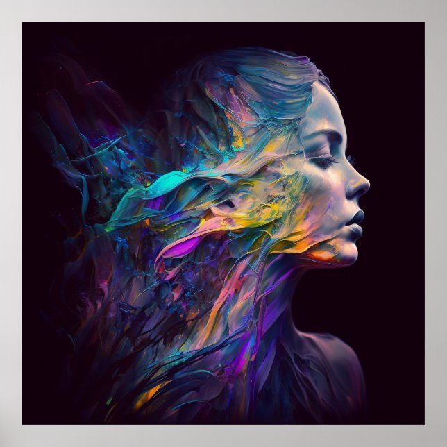 Poster Beauté radieuse avec coloris vives (Devant)