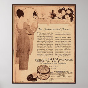 Poster Beauté vintage et cosmétiques Ad 1922