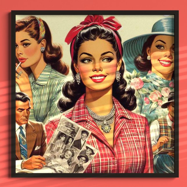 Poster Beauté vintage Fashion Girls (Créateur téléchargé)