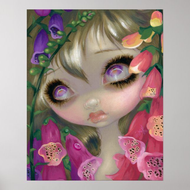 Poster Beautés sisoneuses 9 : Foxgloves fairy ART IMPRIME (Devant)