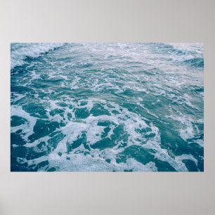Poster Beautiful sea marble waves texturehipster,backgrou