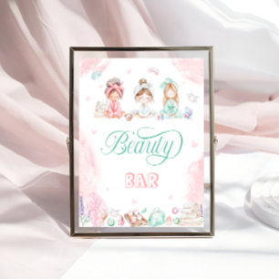 Poster Beauty Bar Spa Fête Fille Anniversaire
