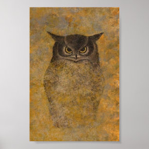 Poster Beaux-arts de Japonais de hibou