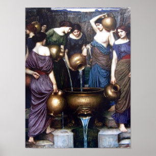 Poster Beaux-arts vintages, le Danaides par le château