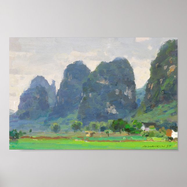 Poster Beaux-Arts Yangshuo dans l'affiche du printemps (Devant)