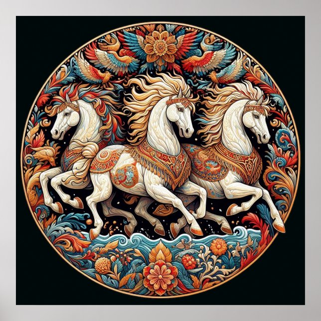 Poster "Beaux chevaux mystiques" 21 (Devant)