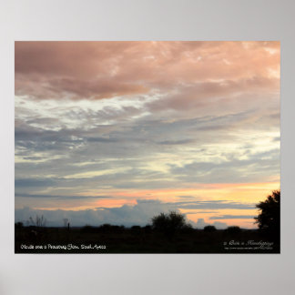Poster Beaux nuages pastel doux