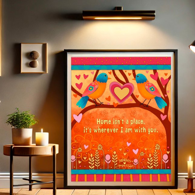 Poster Beaux oiseaux folkloriques Inspirer Accueil Citati (Créateur téléchargé)