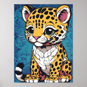 Poster Bébé adorable Jaguar - Nature’s Fierce Beauty