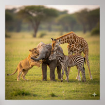 Bébé adorable Savanna Animaux