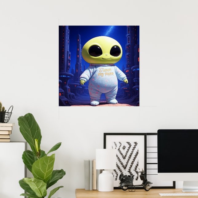 Poster Bébé Alien IA Alien  (Bureau à domicile)